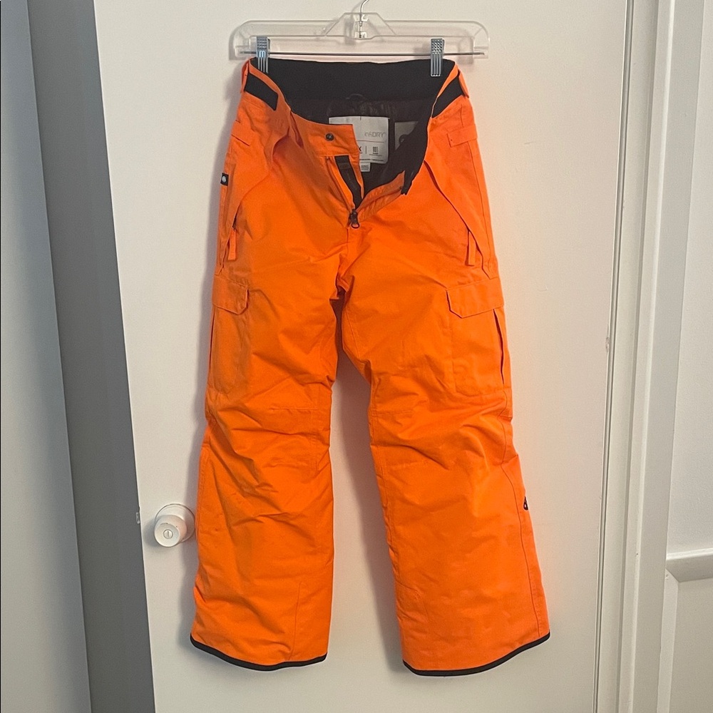 686 Boys M Bright Orange Snow Pants
